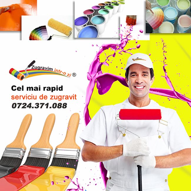 Zugrăvim într-o zi® Primul serviciu modern de zugrăvit în timp record, cu garanția calității!