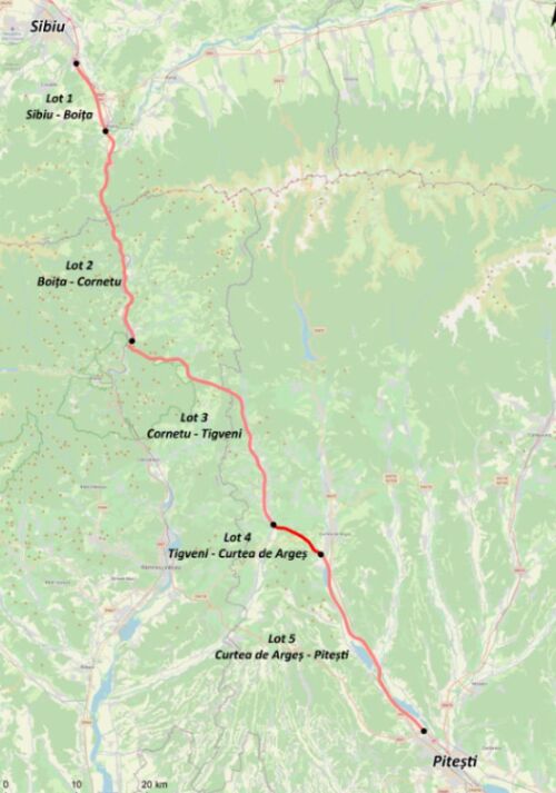Autostrada A1 Sibiu – Pitesti: Cand ar putea incepe lucrarile pe intreg traseul