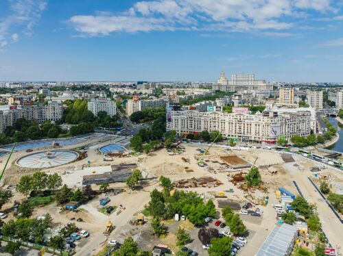 Planseul Unirii: Progresul lucrarilor executate de Constructii Erbasu permite redeschiderea unui nou tronson de drum